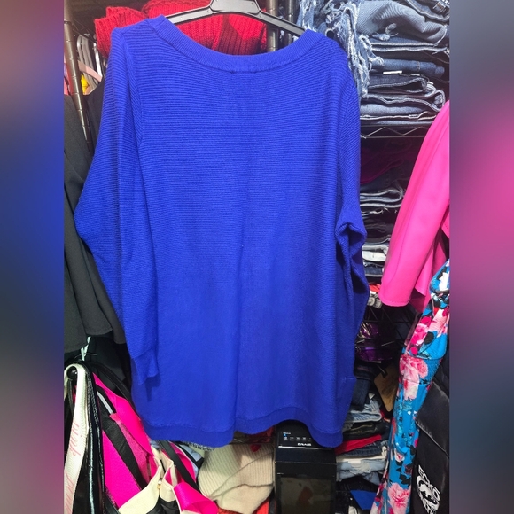 🍂🍁Jones New York Royal Blue Sweater 1x - Picture 3 of 3
